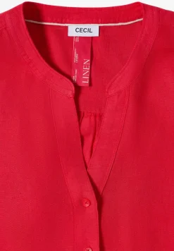 3/4 mouw blouse van linnenmix