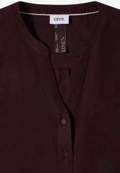 3/4 mouw blouse van linnenmix