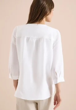 3/4 mouw blouse van linnenmix