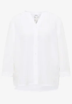 3/4 mouw blouse van linnenmix