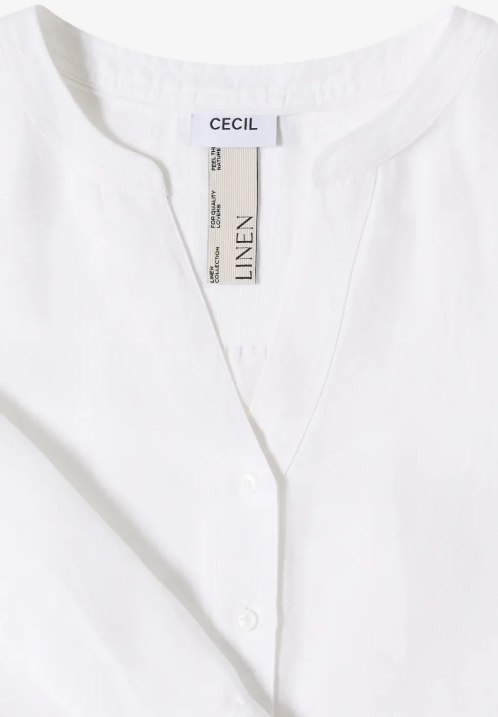 3/4 mouw blouse van linnenmix