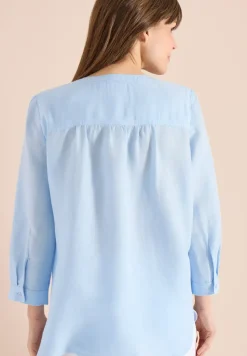 3/4 mouw blouse van linnenmix