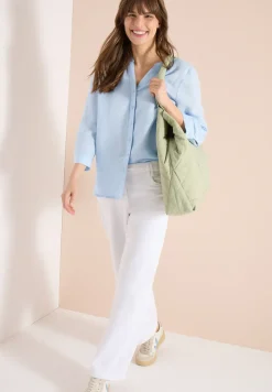3/4 mouw blouse van linnenmix
