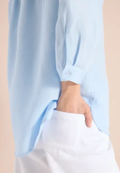 3/4 mouw blouse van linnenmix