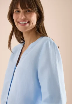 3/4 mouw blouse van linnenmix