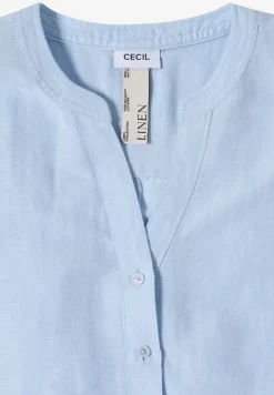 3/4 mouw blouse van linnenmix