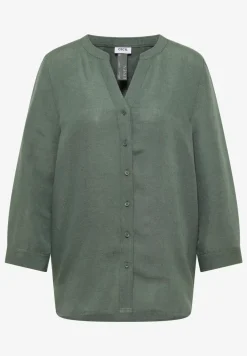 3/4 mouw blouse van linnenmix