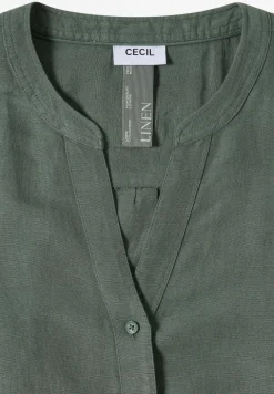 3/4 mouw blouse van linnenmix