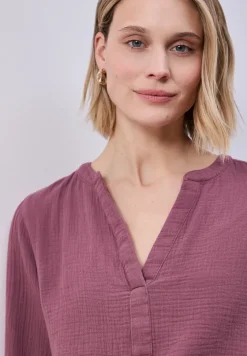 3/4-mouwen blouse in mousseline kwaliteit