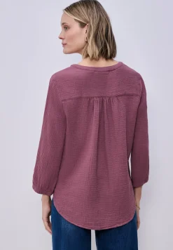 3/4-mouwen blouse in mousseline kwaliteit