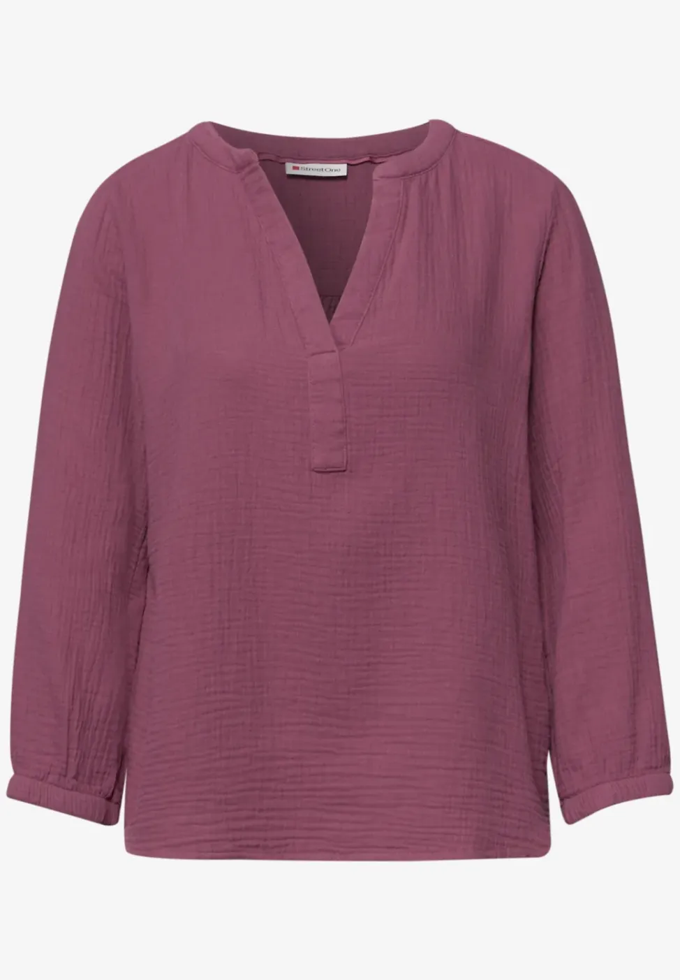 3/4-mouwen blouse in mousseline kwaliteit