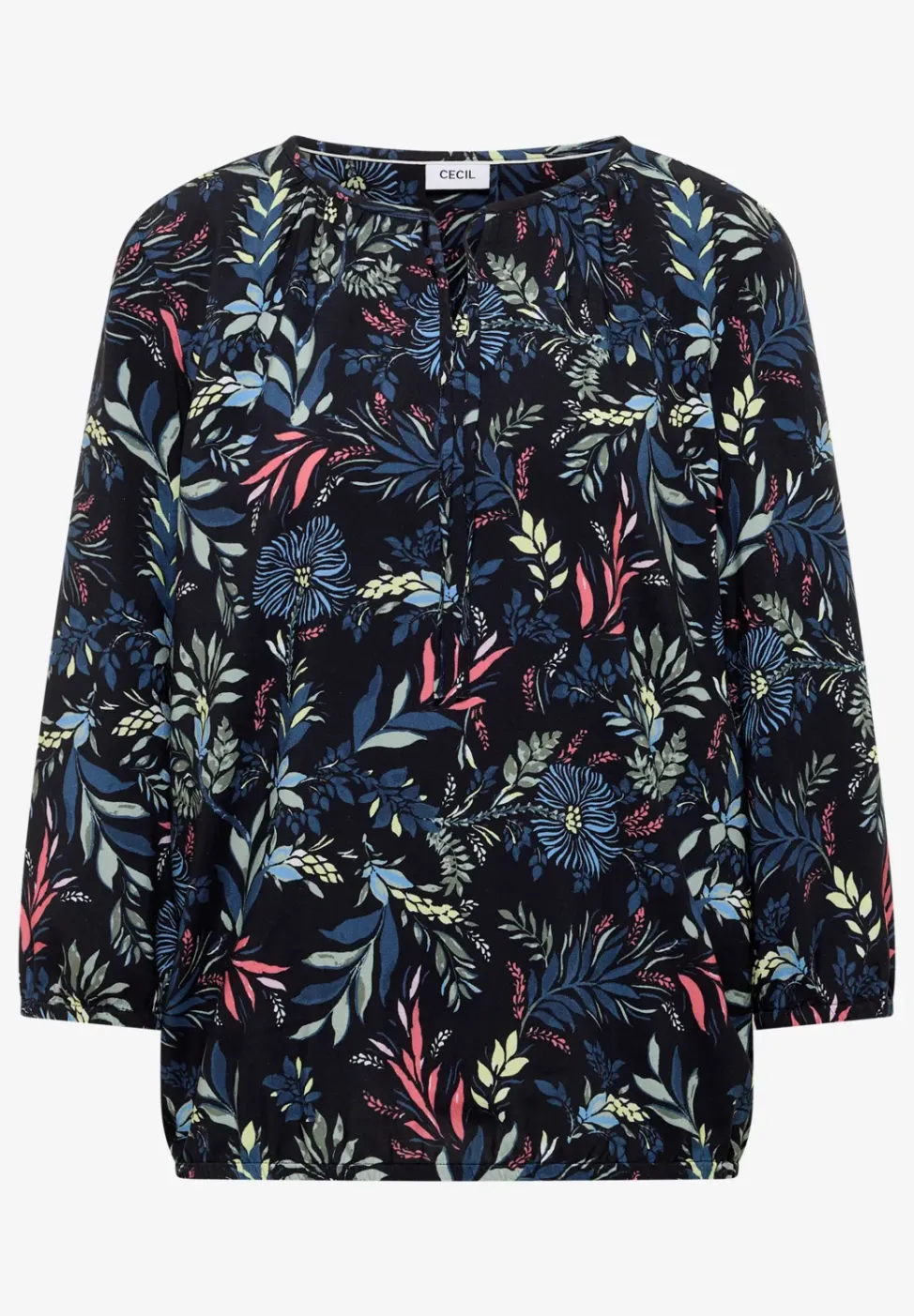 3/4-mouwen blouse met bloemenpatroon