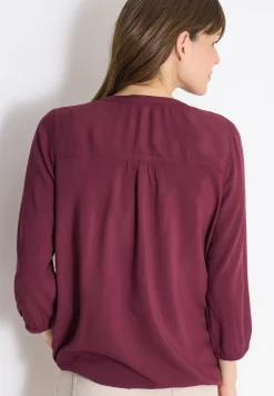 3/4-mouwen blouse met gespleten hals