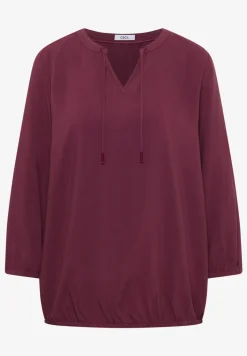 3/4-mouwen blouse met gespleten hals