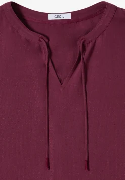 3/4-mouwen blouse met gespleten hals