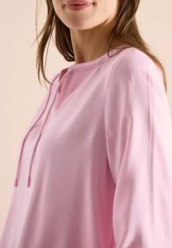 3/4-mouwen blouse met gespleten hals