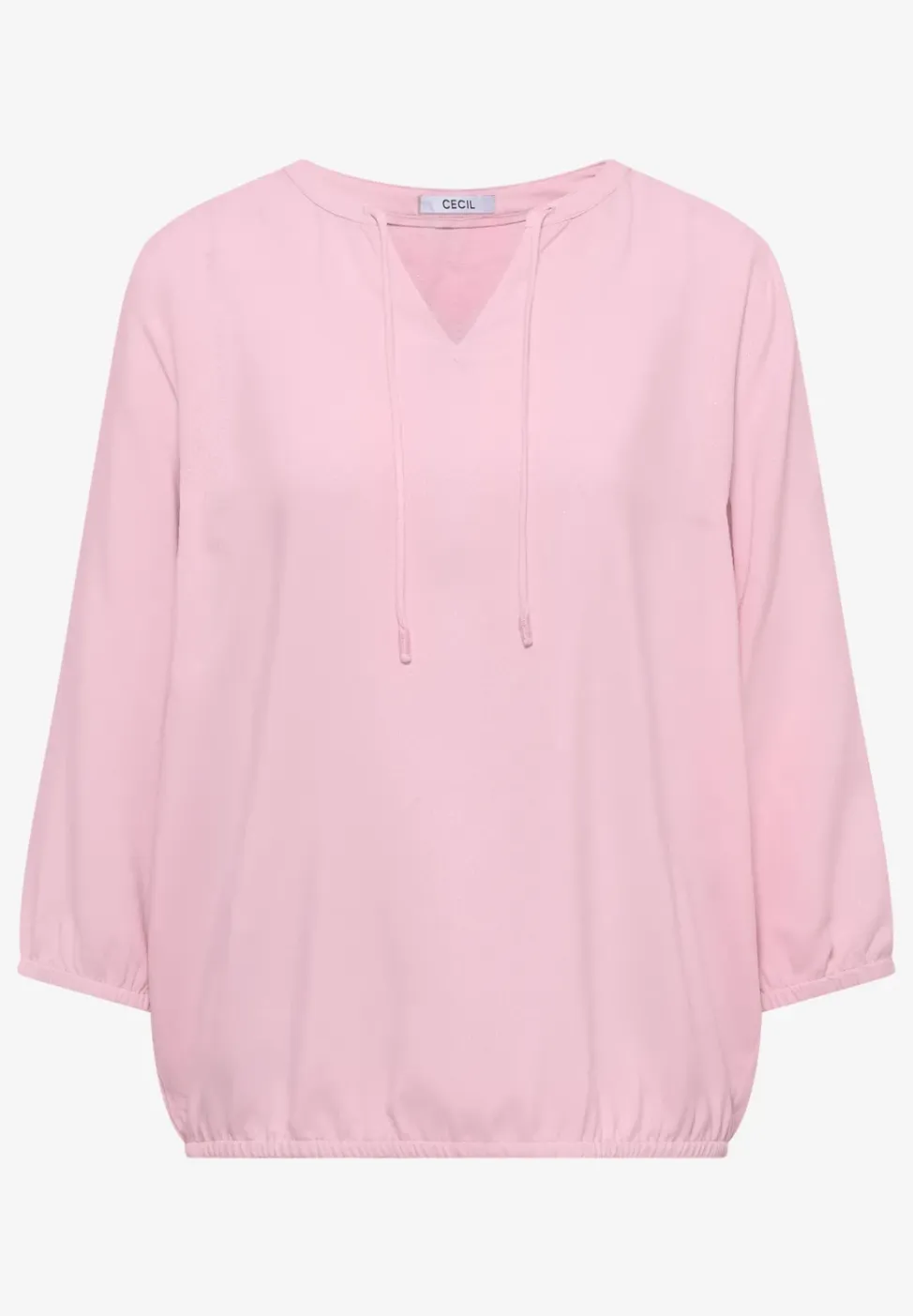3/4-mouwen blouse met gespleten hals