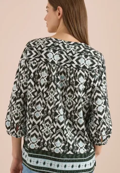 3/4-mouwen blouse met grafisch patroon