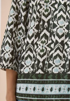 3/4-mouwen blouse met grafisch patroon