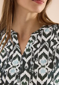3/4-mouwen blouse met grafisch patroon