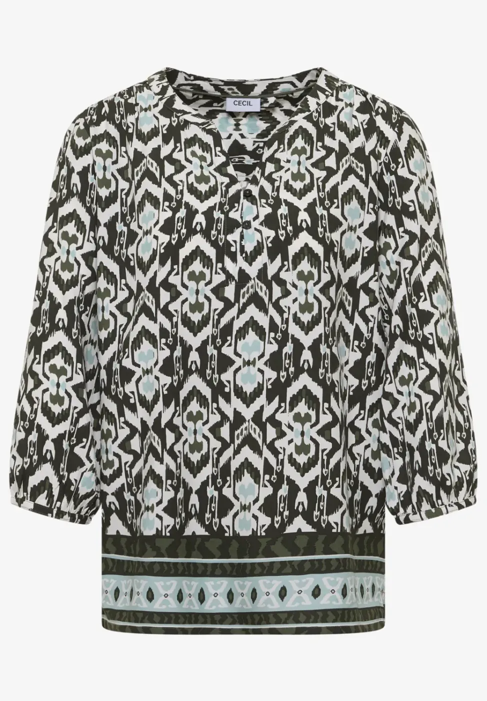 3/4-mouwen blouse met grafisch patroon