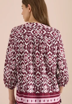 3/4-mouwen blouse met grafisch patroon