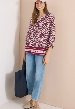 3/4-mouwen blouse met grafisch patroon