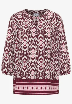 3/4-mouwen blouse met grafisch patroon
