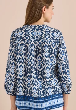 3/4-mouwen blouse met grafisch patroon