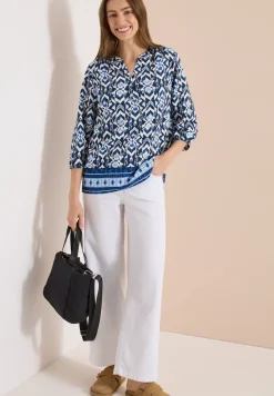 3/4-mouwen blouse met grafisch patroon