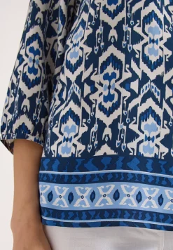 3/4-mouwen blouse met grafisch patroon