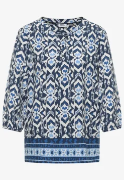 3/4-mouwen blouse met grafisch patroon