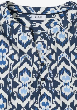 3/4-mouwen blouse met grafisch patroon