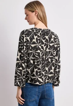 3/4-mouwen blouse met knoopdetail
