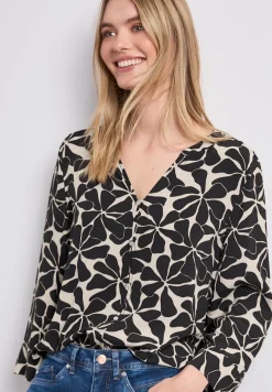 3/4-mouwen blouse met knoopdetail