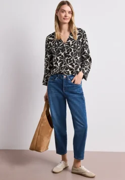 3/4-mouwen blouse met knoopdetail