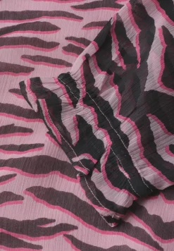 3/4-mouwen blouse met ronde hals in chiffon