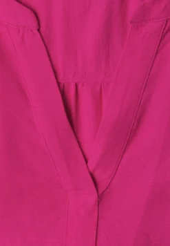 3/4-mouwen blouse van linnenmix met gespleten hals
