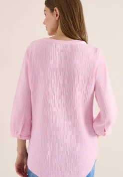 3/4-mouwen blouse van mousseline