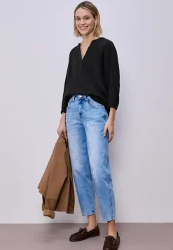 3/4-mouwen blouse in mousseline kwaliteit