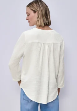 3/4-mouwen blouse in mousseline kwaliteit