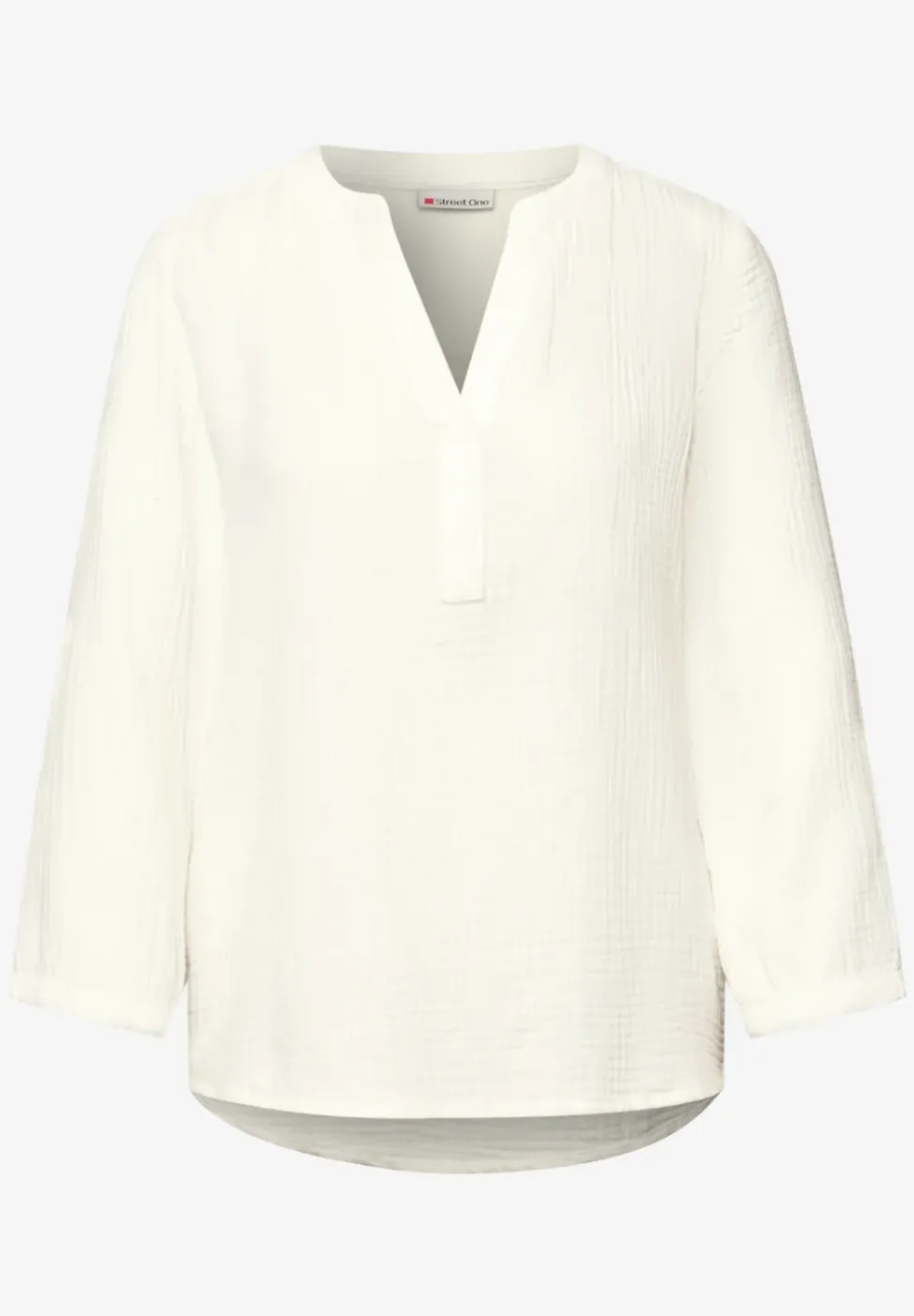 3/4-mouwen blouse in mousseline kwaliteit