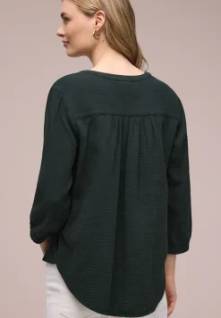 3/4-mouwen blouse in mousseline kwaliteit