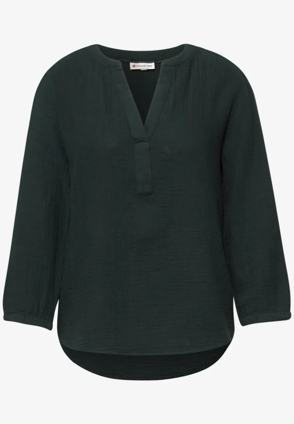 3/4-mouwen blouse in mousseline kwaliteit