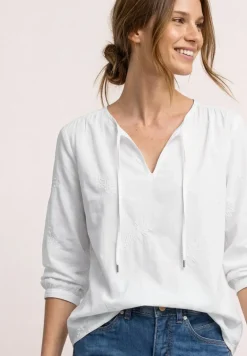 3/4-mouwen blouse met borduursel