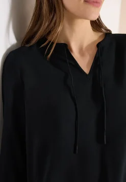 3/4-mouwen blouse met gespleten hals