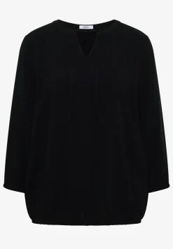 3/4-mouwen blouse met gespleten hals
