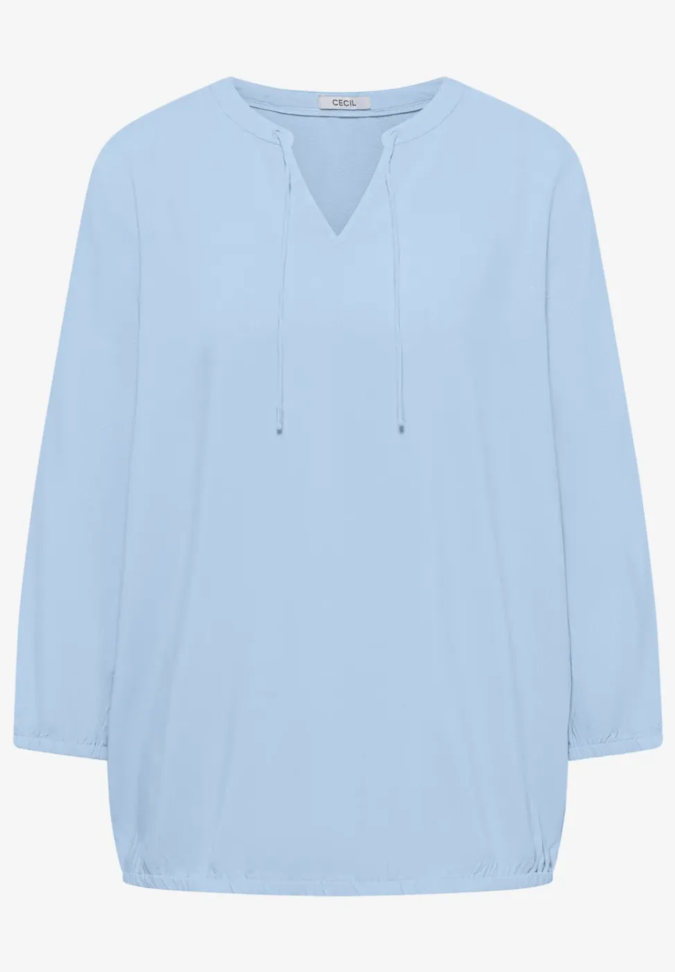 3/4-mouwen blouse met gespleten hals
