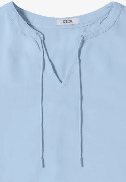 3/4-mouwen blouse met gespleten hals