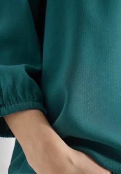 3/4-mouwen blouse met gespleten hals